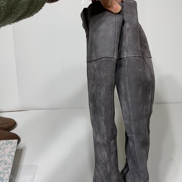 Gray suede knee highs size EU40 made Portugal Horton - Picture 5 of 15